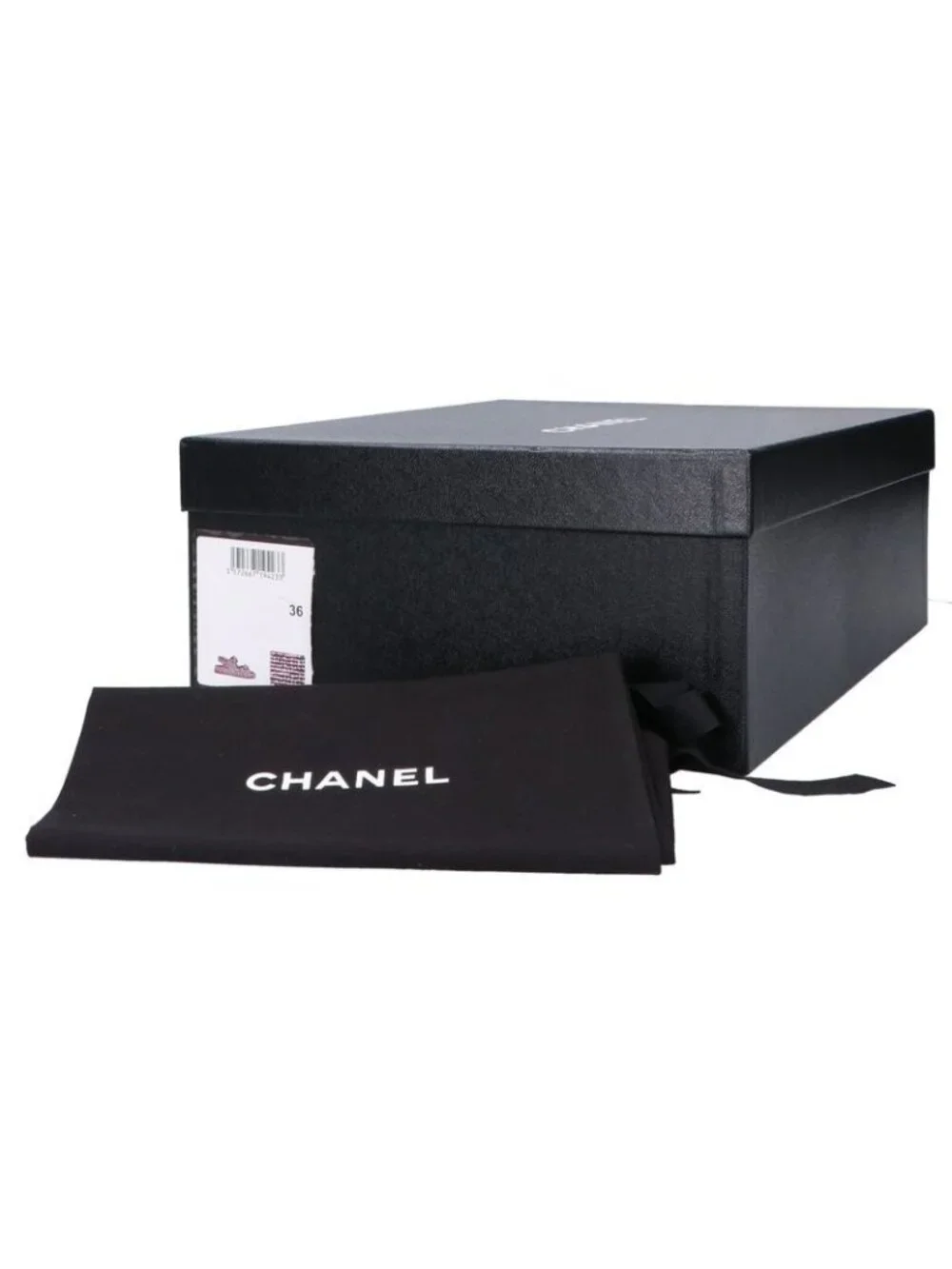 Chanel CC Logo Tweed Leather Flat 36c - Picture 10 of 10